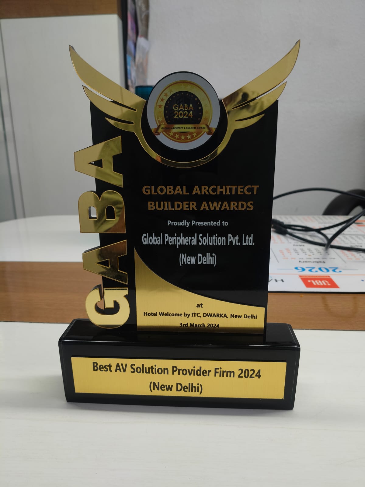 GABA best AV solution provider firm 2024 award for GPSPL