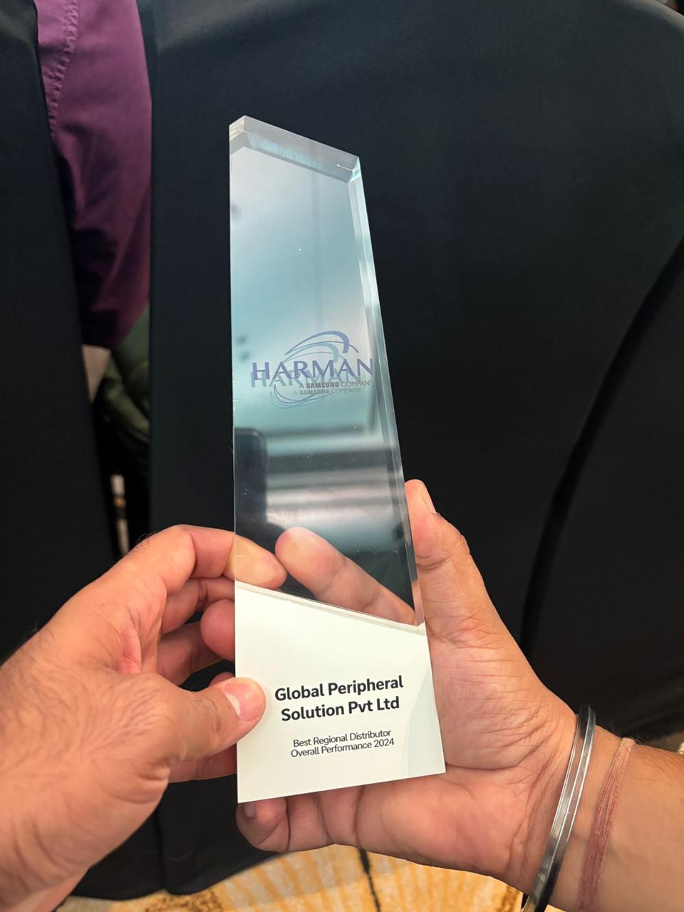 Harman best regional distributor award 2024 for GPSPL