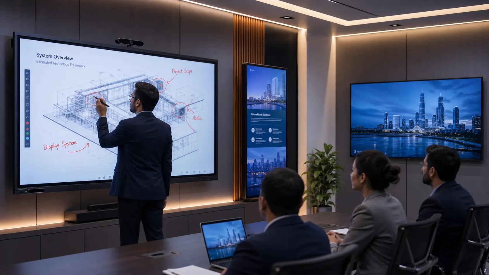 Enterprise interactive flat panels, smart boards and digital signage displays